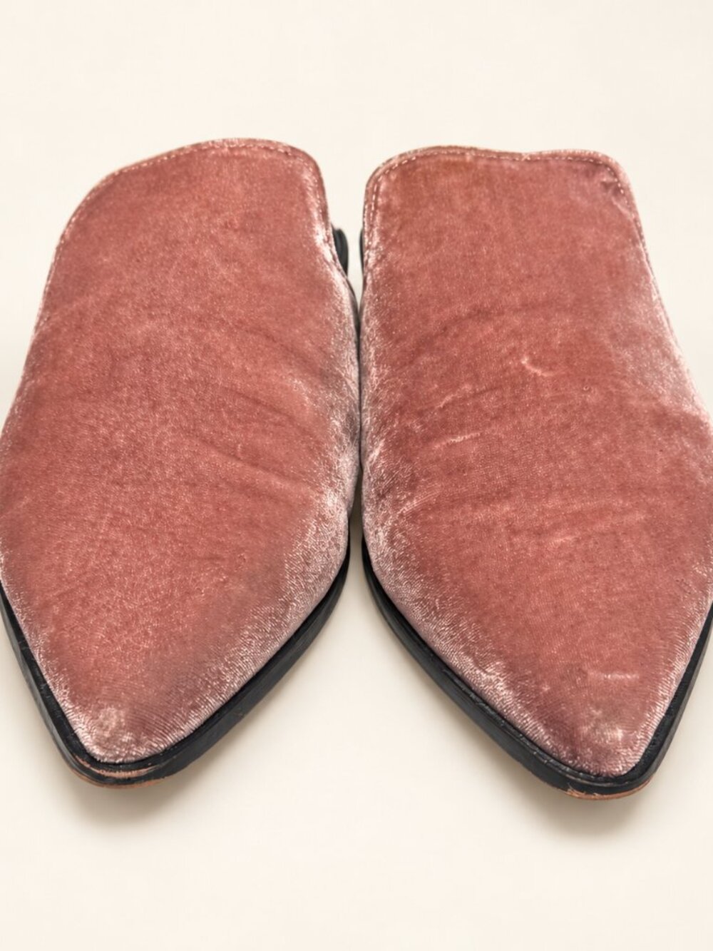 Dolce Vita Holli Rose Pink Velvet Pointed Mules Size 10